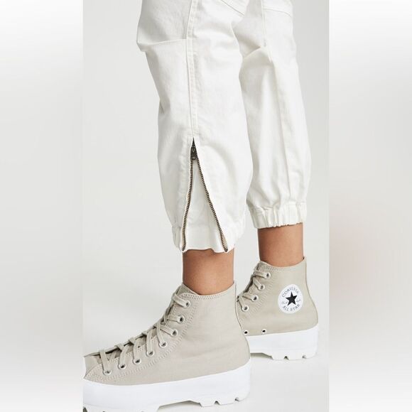 NILI LOTAN Cropped Military Pant in Eggshell - Picture 7 of 15